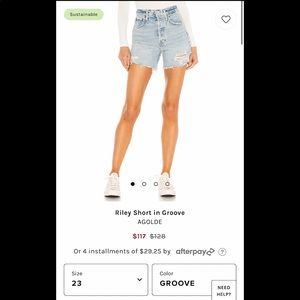 AGOLDE Riley Short in GROOVE